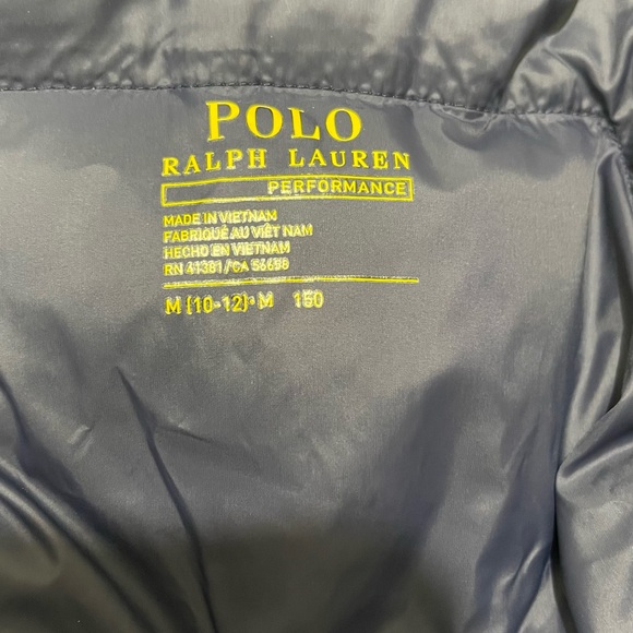 Ralph Lauren Performance, Blue puffer jacket with removable hood. medium 10-12 - Picture 7 of 7